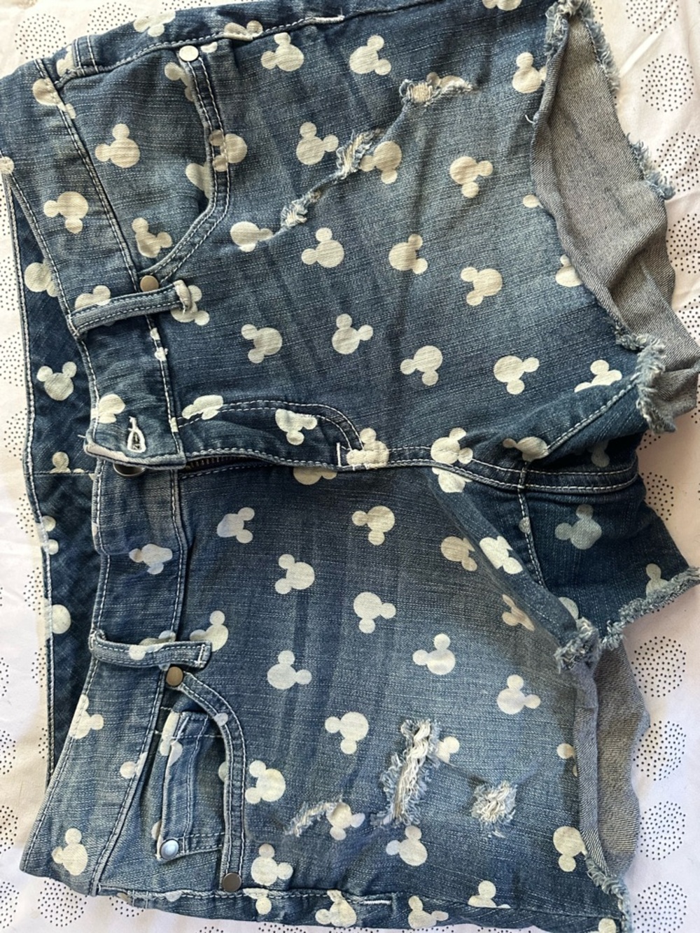 Torrid Disney Mickey Mouse denim shorts
